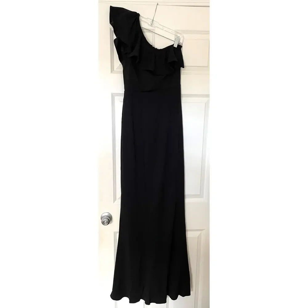 Show Me Your Mumu Floretine Maxi One Strap Maxi Dress Black Size Small NEW - Picture 3 of 9